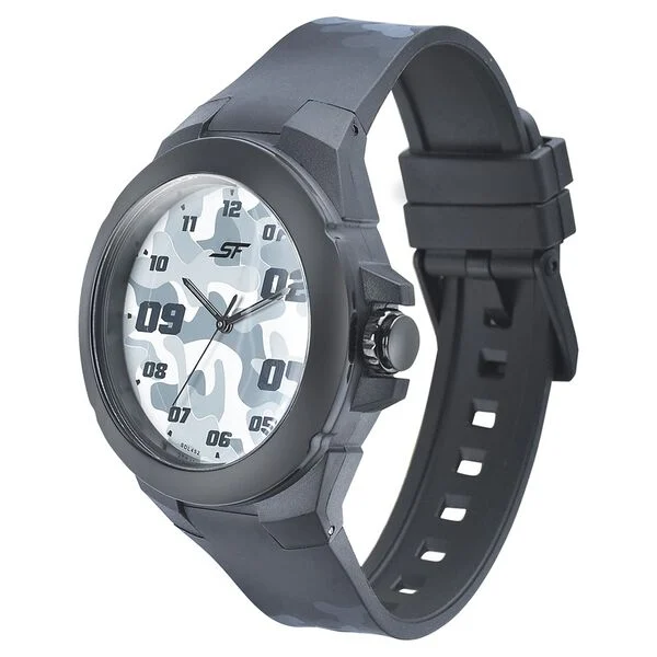 SF Turbo Quartz Analog Multicoloured Dial PU Strap Watch for Men