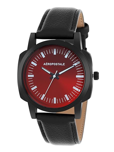 Aeropostale Men Red Dial & Black Straps Analogue Watch AERO_AW_A1-4_RD