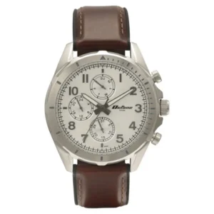 Titan Quartz Multifunction Silver Dial Silicone and Leather Strap watch for Men
