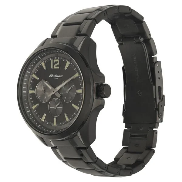 Titan Quartz Multifunction Silver Dial Stainless Steel Strap Watch for Men