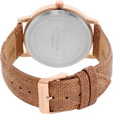 Men Black Brass Dial & Rose Gold-Toned Straps Analogue Watch AERO_AW_A4-5_BLK