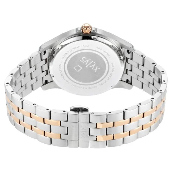 Xylys Classic Multifunction Grey Dial Two Toned Stainless Steel Strap Watch For Men