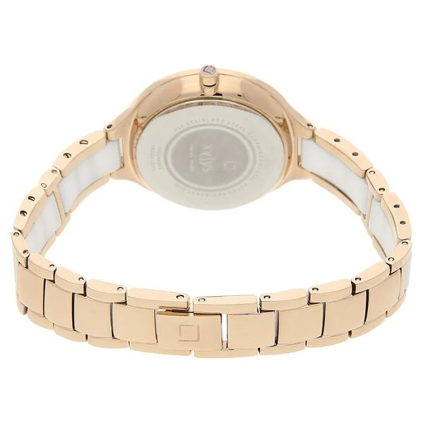 Xylys Seraphina Swiss Analog Steel & Ceramic Mother of Pearl White Dial Watch for Women